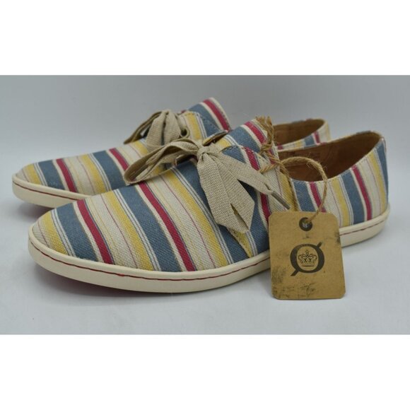 Born Womens Size 8 Datil Striped Multicolor Canvas Casual Shoes Sneakers - Picture 1 of 13